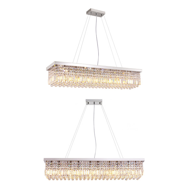 rectangular crystal chandelier