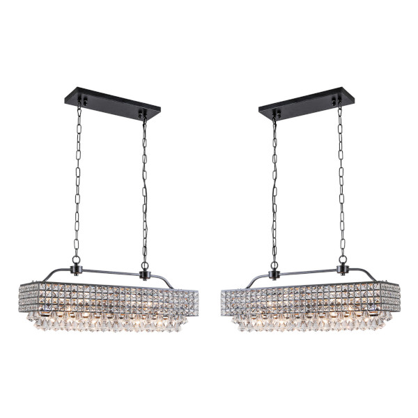 rectangular crystal chandelier