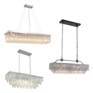 rectangular crystal chandelier
