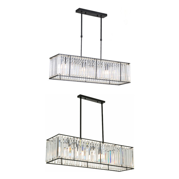 rectangular crystal chandelier