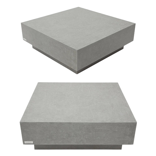 square concrete coffee table