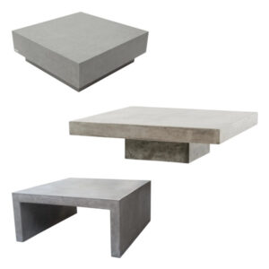 square concrete coffee table