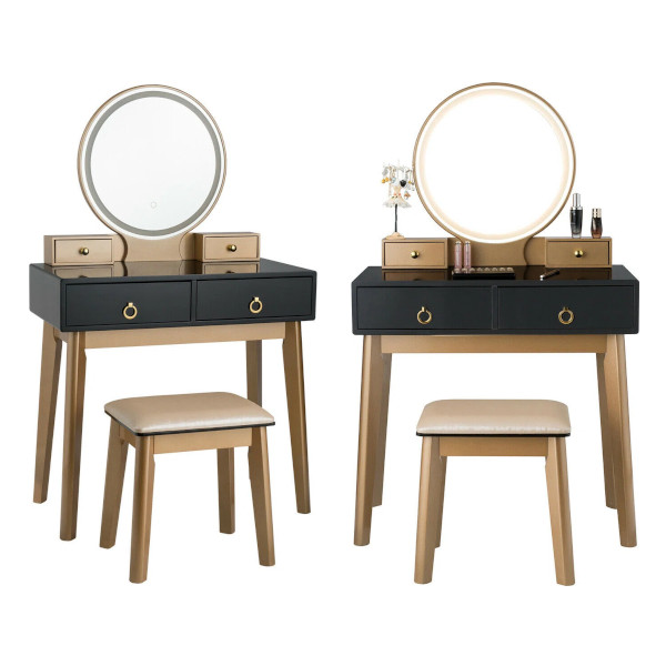 vanity set with light up mirror