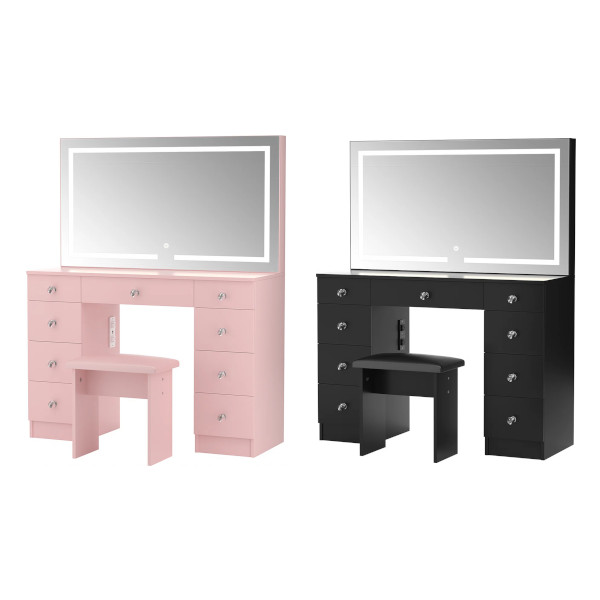 vanity set with light up mirror