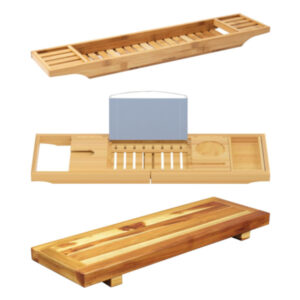 wooden bath tray