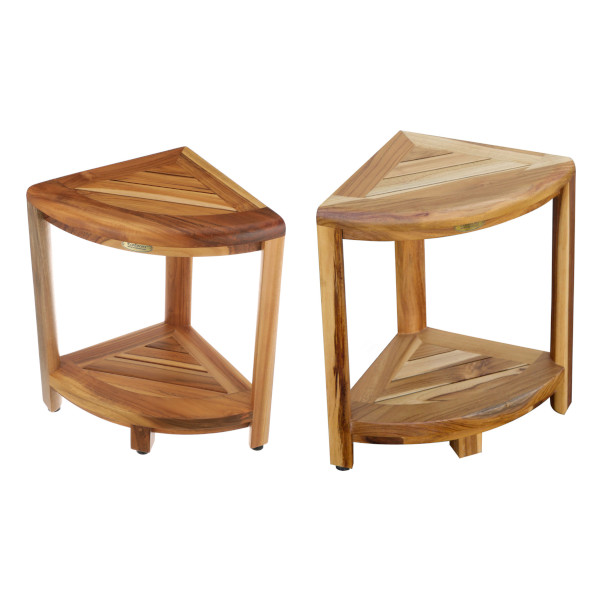 wooden shower bench