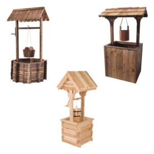 wooden wishing well planter