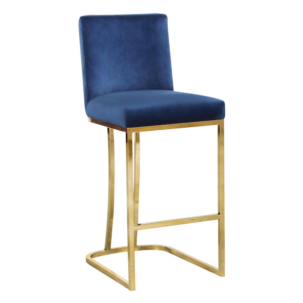 allenvale glam metal base counter stool gold navy