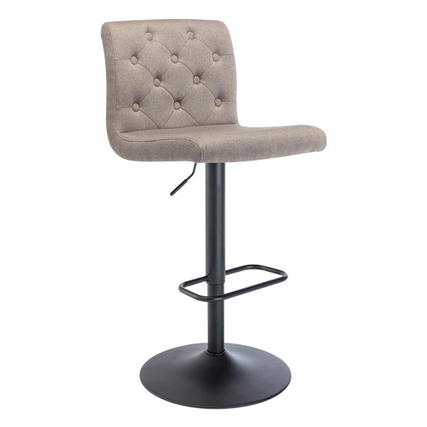 brage living glam metal base counter stool black taupe