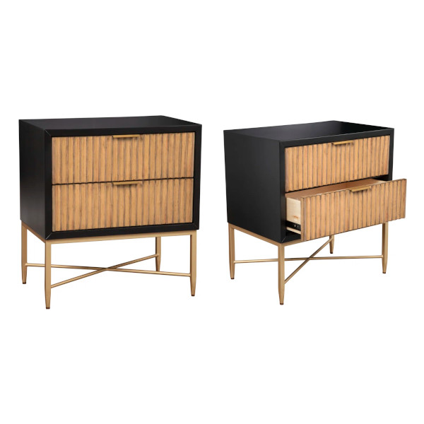 fluted nightstand