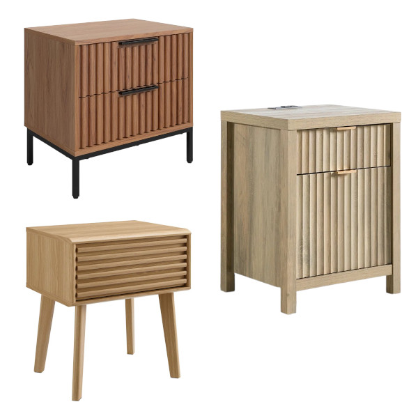 fluted nightstand